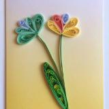 The Pastel Series Yellow Quilling Greeting Card