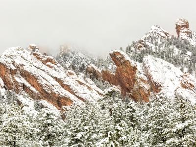 The Maiden and Devils Thumb in the Snowy Mists The Maiden and Devils Thumb in the Snowy Mists