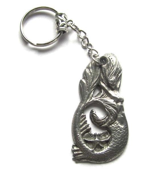 Mermaid Keyring keychain original artisan mermaid jewelry sculpture