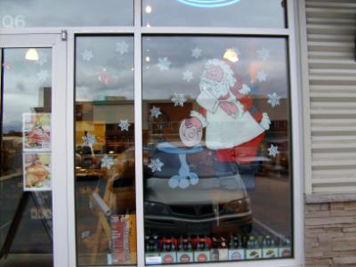 Santa cutting ham Santa cutting ham