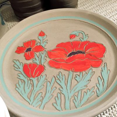 Red Poppy Plate