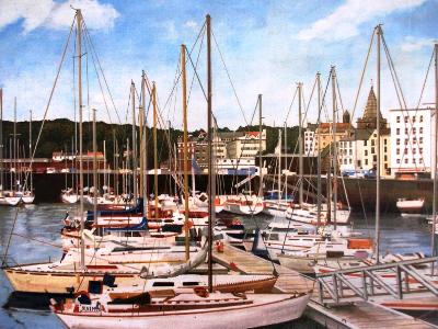  Yachts in St Peter Port harbour