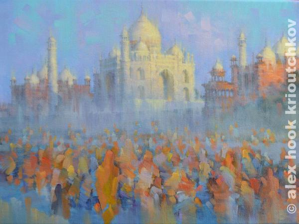 Tadj Mahal. Yamuna prayers - 40x30cm