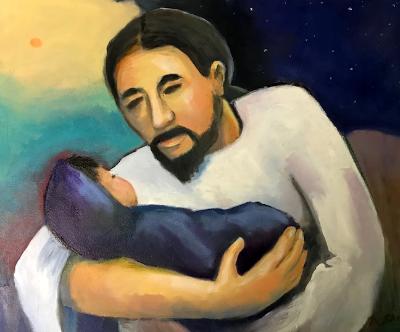 In His Arms 20"x 24" In His Arms 20"x 24"