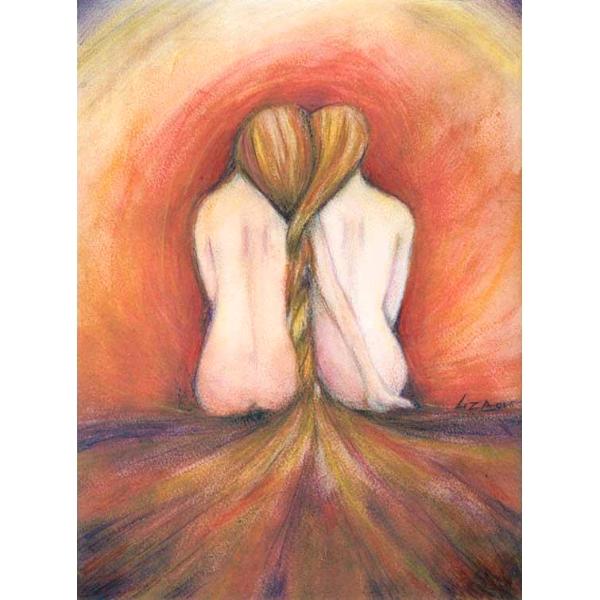 the Fire friendship art picture from original painting by Liza Paizis