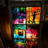 Back lit Katrina recovery window with 6 images