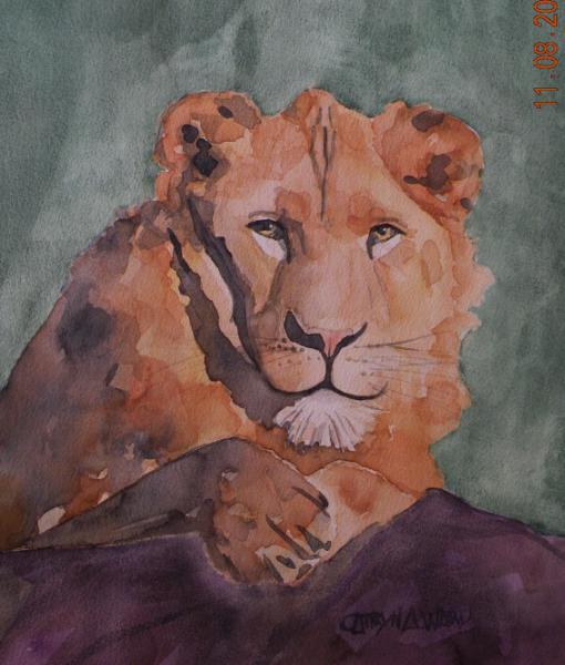 King of the Jungle (watercolor)