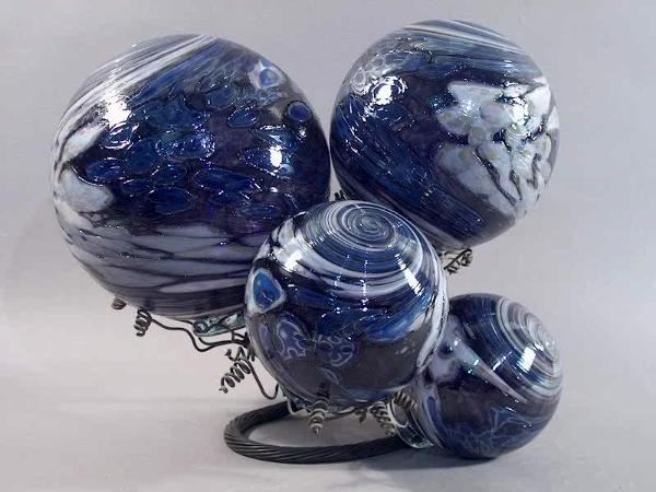Black & white & blue silvered
