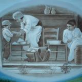 Nursing History Mural, detail (Settlement Nursing)
