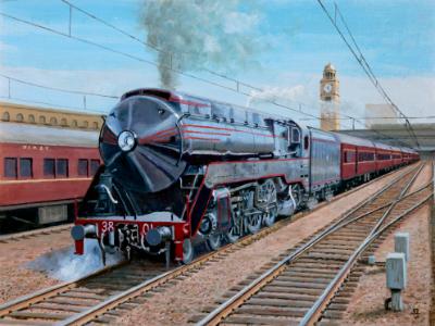 Locomotive 3801 at Sydney Terminal