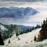 view from schweitzer - plein air view from schweitzer - plein air
