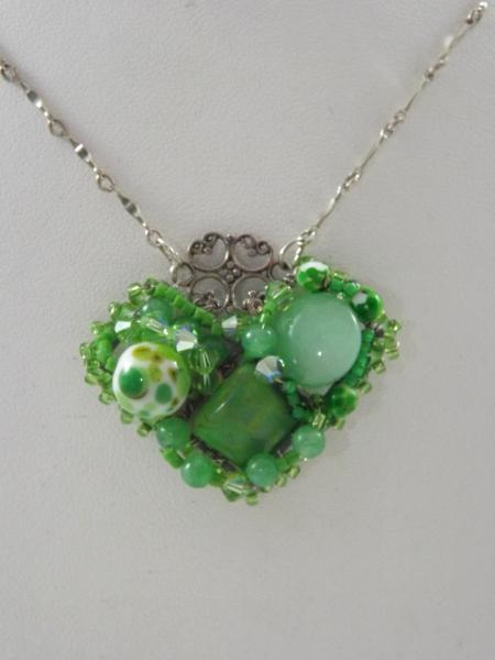 N-85 Green Mosaic Necklace