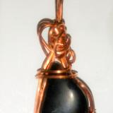 Wire Wrapped Shungite Pendant B