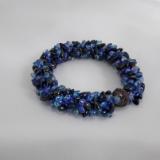 B-59 blue & black spikey bracelet