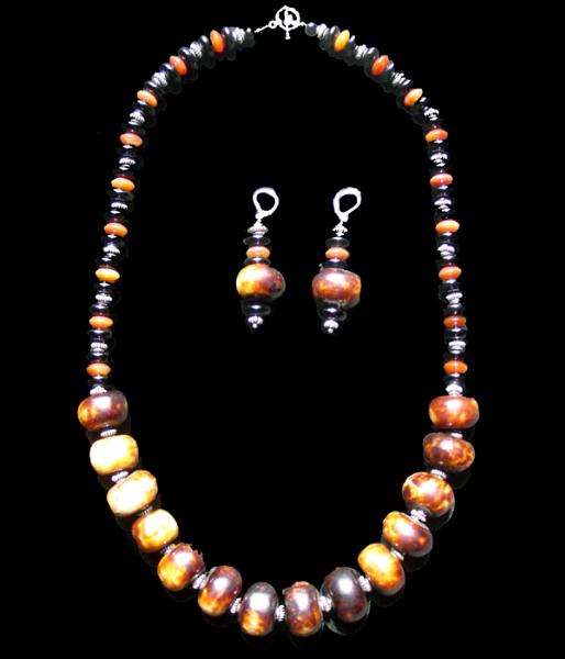 African Beans with onyx and carnelian