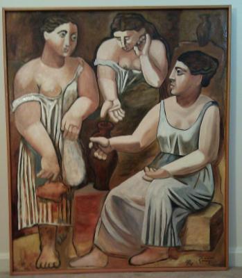 A reproduction of Pablo Picasso's Three Women at a Fountain 