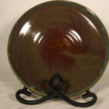 111204.H Large Shallow Bowl with Wheat Carving