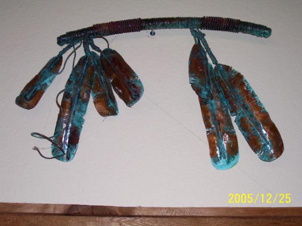 Copper Fabricated Native American Medicine Stick
