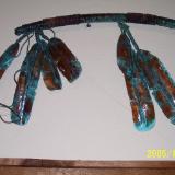Copper Fabricated Native American Medicine Stick
