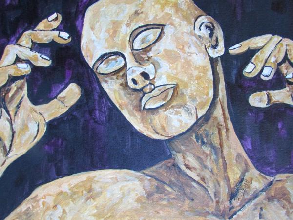 #17) Trapped in the land without color, forgotten gods practice their poses, readying themselves for restoration. 