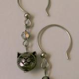 The cat's meow earrings in silver