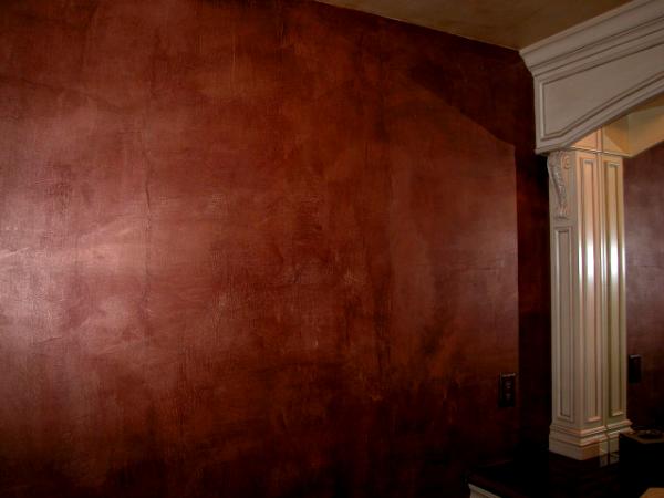 Copper snakeskin finish