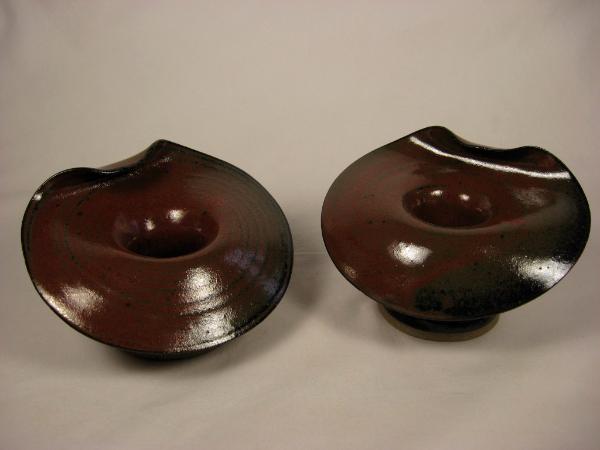 120301.QO Asian/Flower Vases with Iron Red Glaze