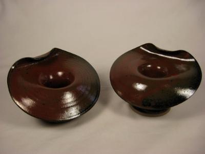 120301.QO Asian/Flower Vases with Iron Red Glaze 120301.QO Asian/Flower Vases with Iron Red Glaze