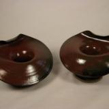 120301.QO Asian/Flower Vases with Iron Red Glaze