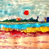 Orange Sun in theSky