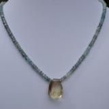 Smoky Quartz and Blue Zircon Necklace