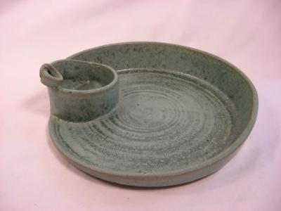 120314.K Spiral Chip-and-Dip with Mint Green Glaze 120314.K Spiral Chip-and-Dip with Mint Green Glaze