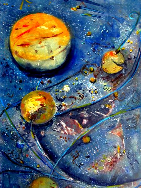 Cosmos VIII  Series 2 Abstract Acrylic  - 24x20 SOLD