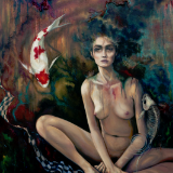 Girl with Koi