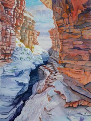 Patio Above Deer Creek Falls, Grand Canyon Patio Above Deer Creek Falls, Grand Canyon