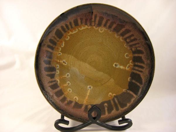 120214.B Shallow Bowl with Multiple Glazes