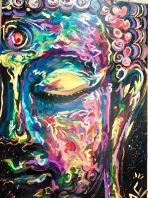 Namaste black Buddha 