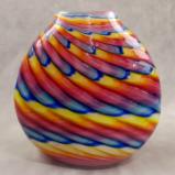 #12092505 Vase pillow 7''HX6.75''WX3.25''D rainbow tie dye design $125.00