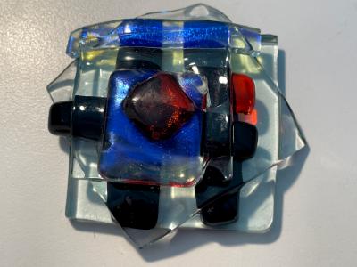 "SONATA" Dichroic Glass Mini Paperweight
