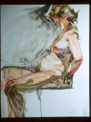 NUDE OIL ON PAPER