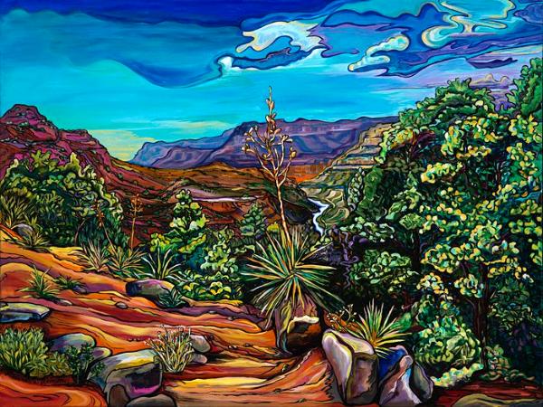 Slice of the Salt River -30x40  original acrylic on gallery wrap canvas 