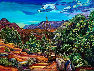 Slice of the Salt River -30x40  original acrylic on gallery wrap canvas 