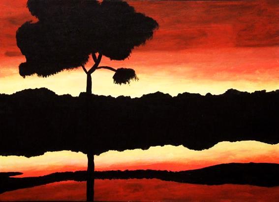 Acrylics: African Sunset 