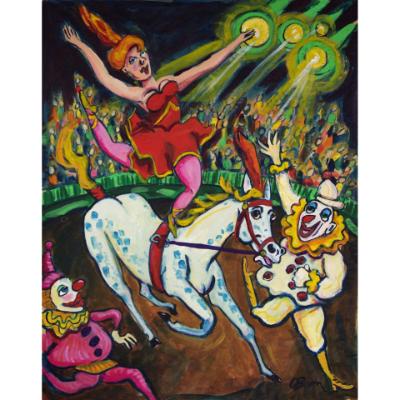 World Famous Dapple Blue Circus Horse with Priscilla