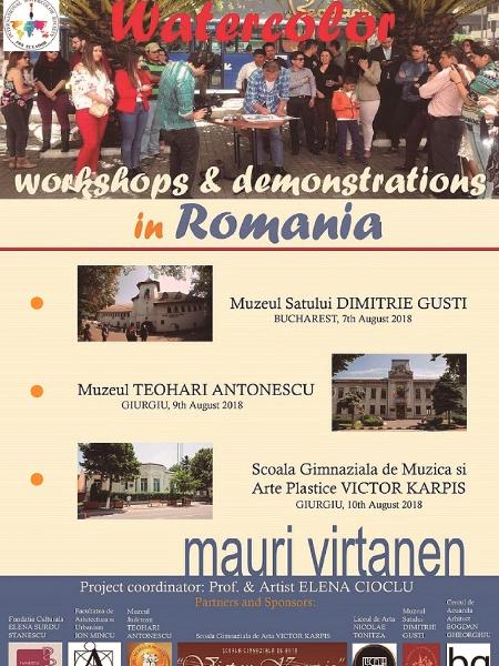 Watercolor Demonstrations and Workshops in Romania, August.2018