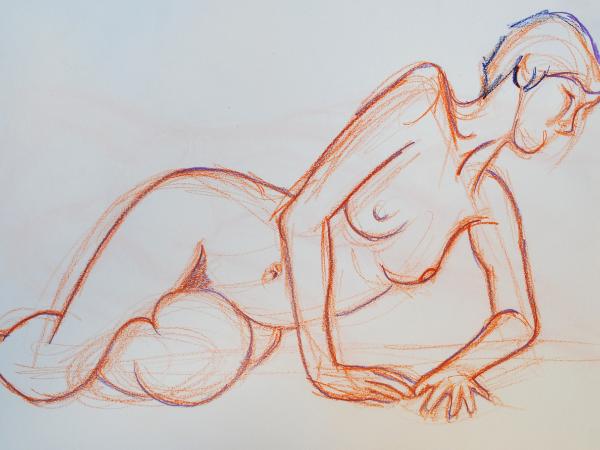 Raquel, Reclining Nude on Her Side