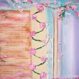brickwall with garland