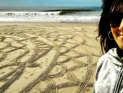 Large scale sand mandala 