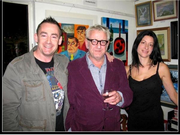 Opening night of the gallery. Dave O'Shea, Graham Knuttel and H 