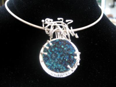 Sterling and Drusy Pendant Sterling and Drusy Pendant